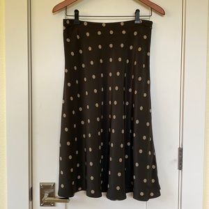 Ann Taylor silk polka-dot skirt